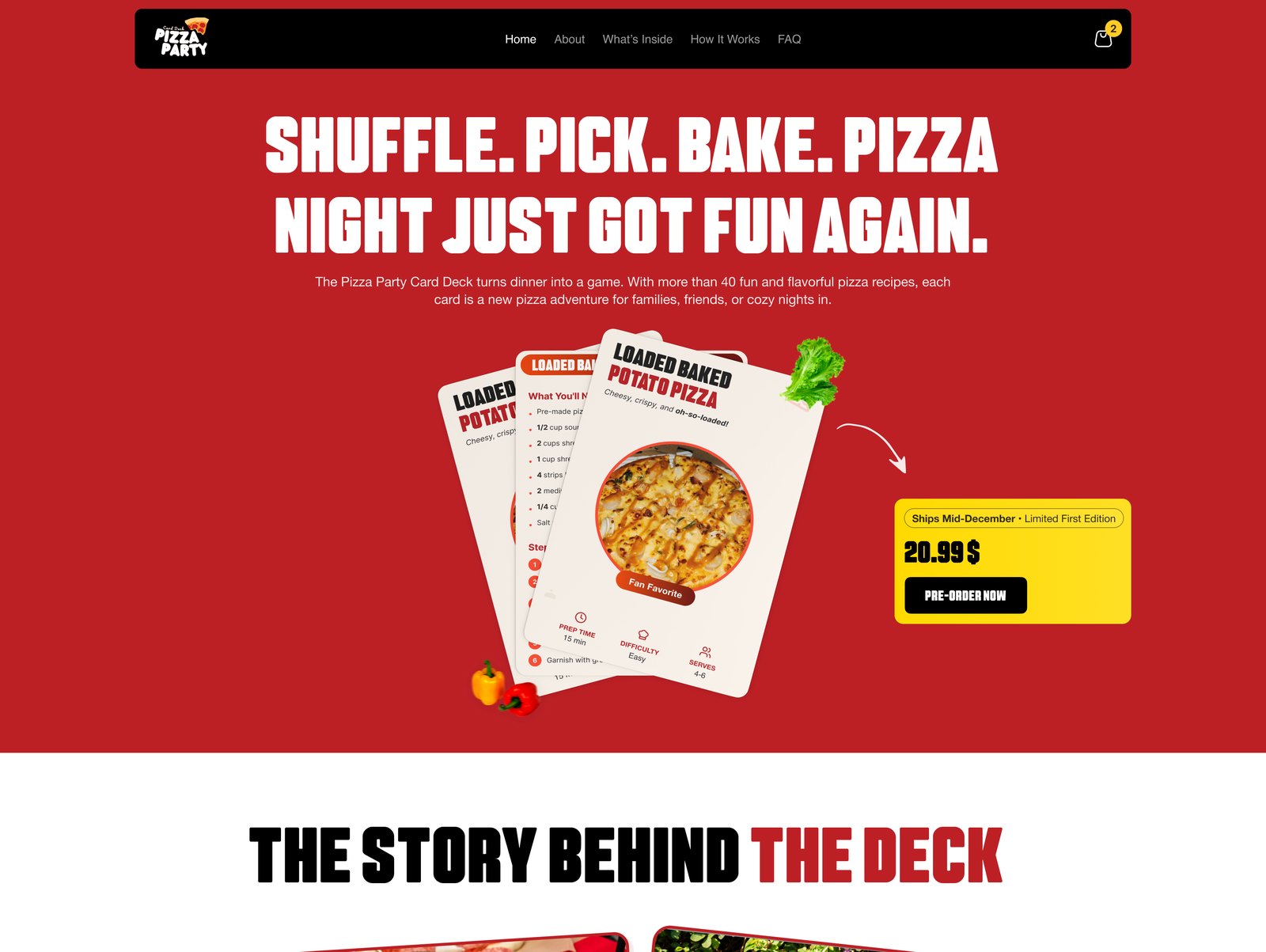 The Pizza Party storefront we built